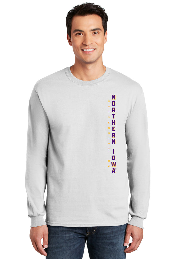 Northern Iowa Panthers Long Sleeve Tee Shirt - Vertical University of Northern Iowa