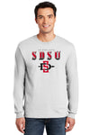 San Diego State Aztecs Long Sleeve Tee Shirt - SDSU Full Color Fade Aztecs Logo