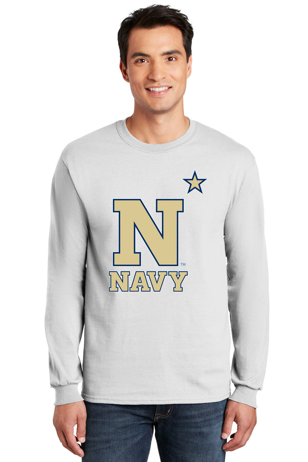 Navy Midshipmen Long Sleeve Tee Shirt - US Naval Academy Star Logo