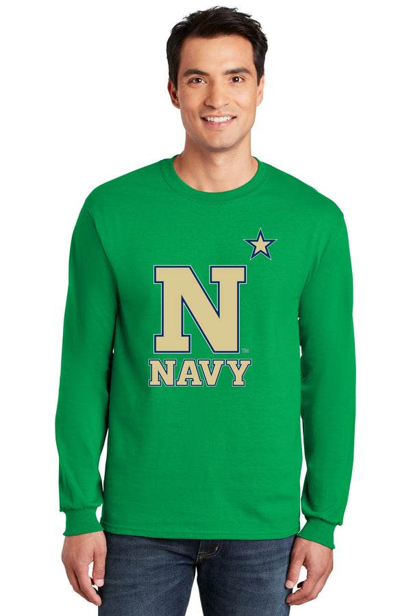 Navy Midshipmen Long Sleeve Tee Shirt - US Naval Academy Star Logo