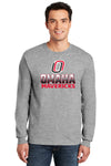 Omaha Mavericks Long Sleeve Tee Shirt - Full Color Fade Omaha