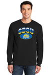 South Dakota State Jackrabbits Long Sleeve Tee Shirt - SDSU Full Color Fade Plus Primary Logo