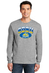 South Dakota State Jackrabbits Long Sleeve Tee Shirt - SDSU Full Color Fade Plus Primary Logo