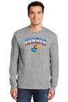 Kansas Jayhawks Long Sleeve Tee Shirt - Full Color Fade Kansas Logo