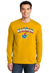 Kansas Jayhawks Long Sleeve Tee Shirt - Full Color Fade Kansas Logo