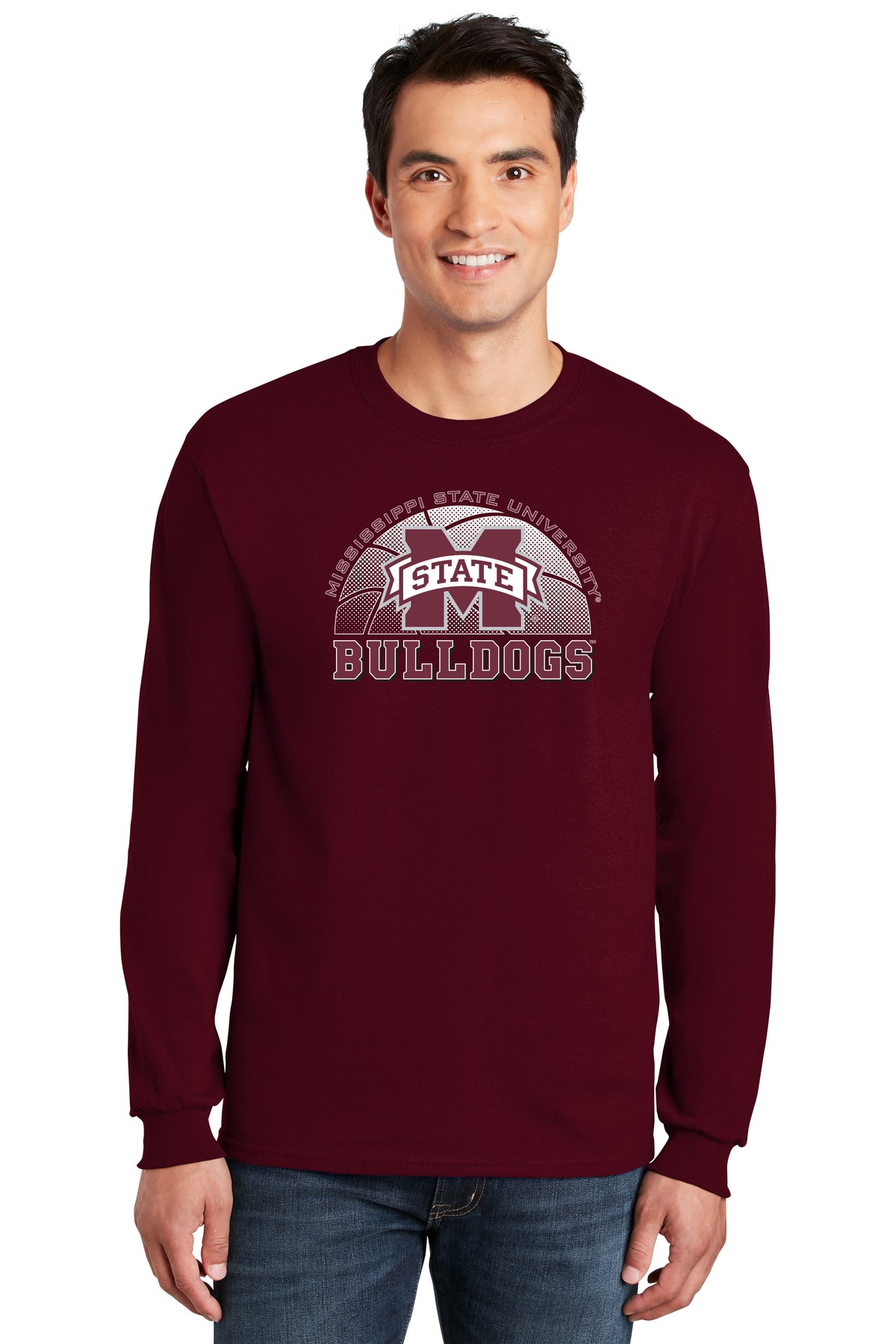 Mississippi State Bulldogs Long Sleeve Tee Shirt - MSU Bulldogs Basketball