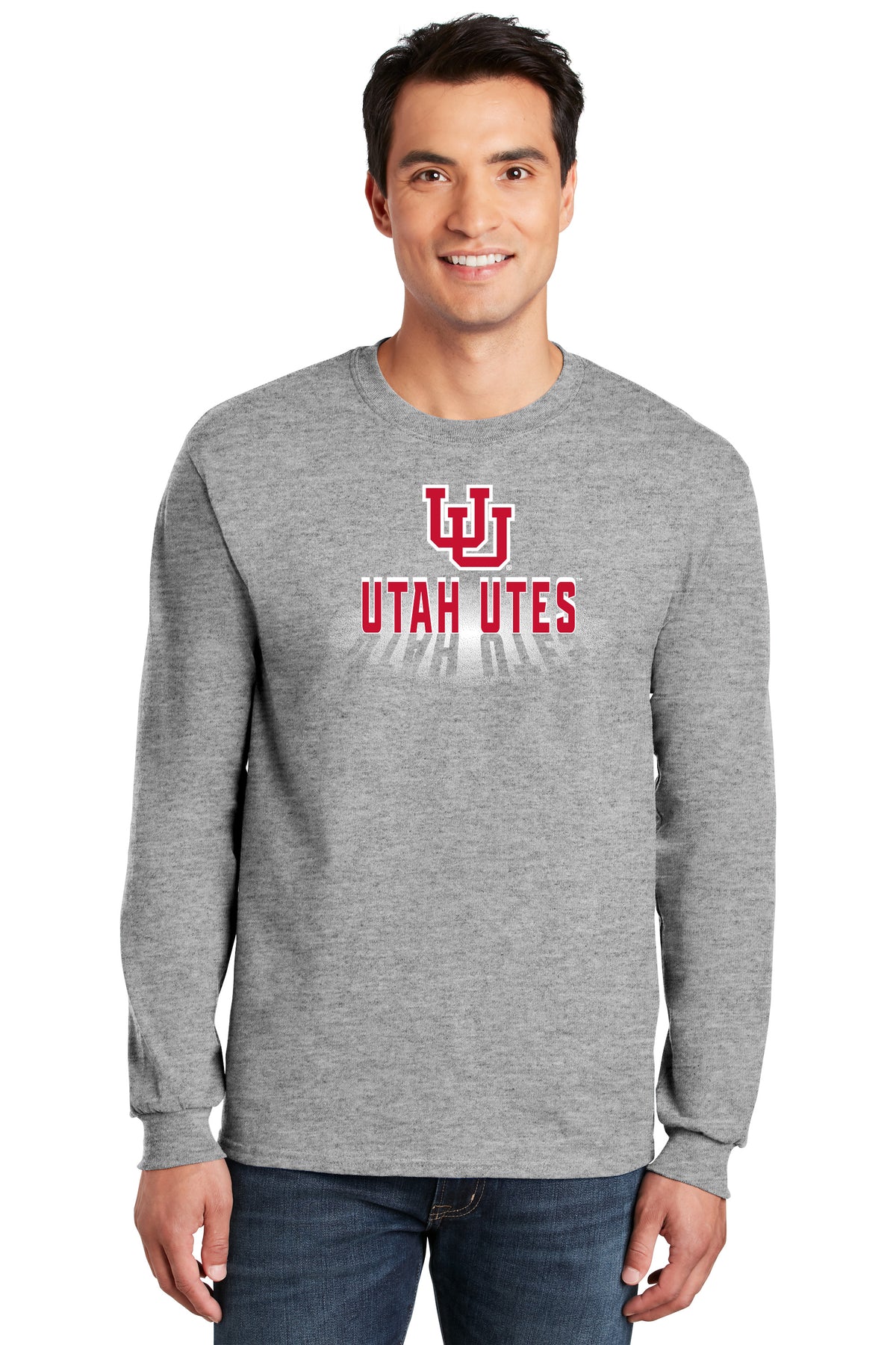 Utah Utes Long Sleeve Tee Shirt - Spotlight Shadow Utah Utes