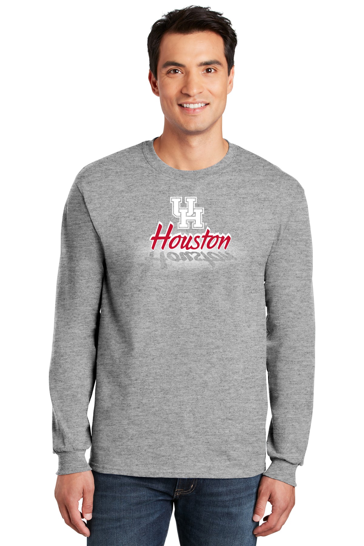 Houston Cougars Long Sleeve Tee Shirt - Spotlight and Shadow Houston