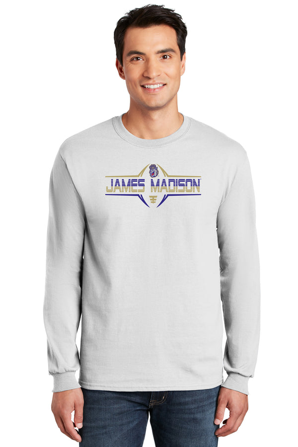 James Madison Dukes Long Sleeve Tee Shirt - Striped James Madison Football Laces