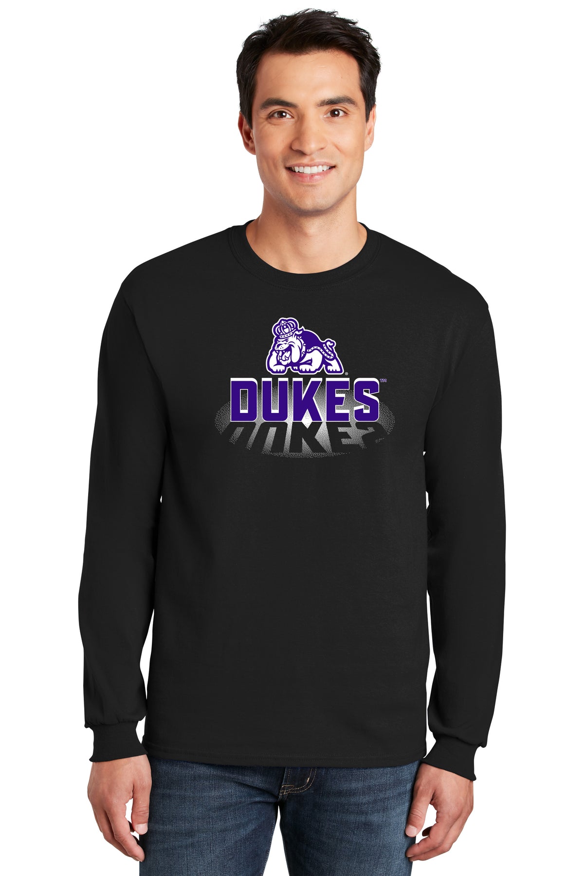 James Madison Dukes Long Sleeve Tee Shirt - Spotlight and Shadow Dukes