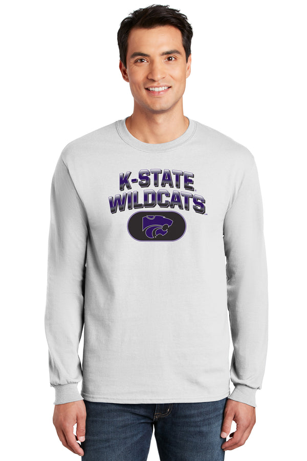 K-State Wildcats Long Sleeve Tee Shirt - Full Color K-State Wildcats Fade