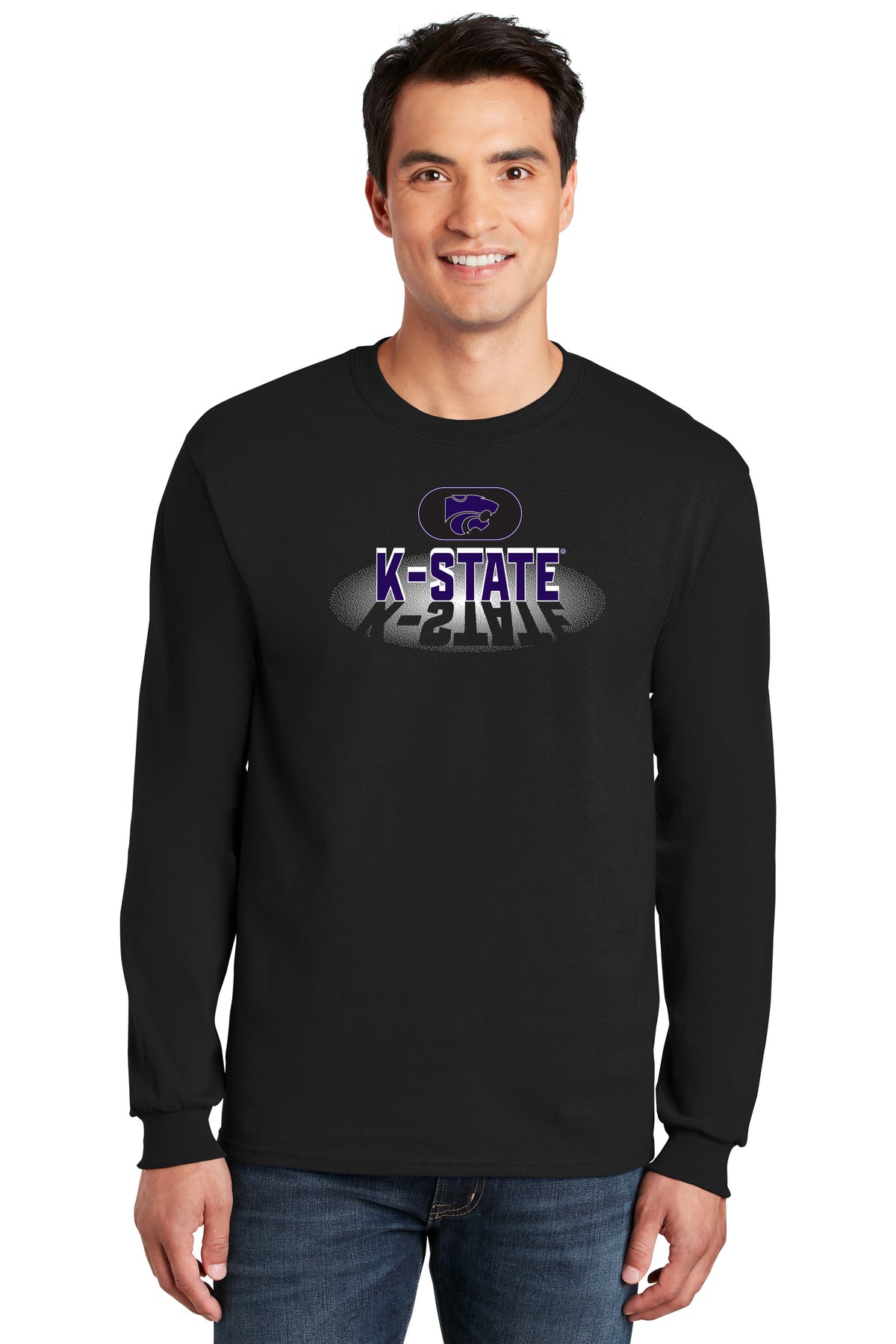 K-State Wildcats Long Sleeve Tee Shirt - Spotlight and Shadow K-State