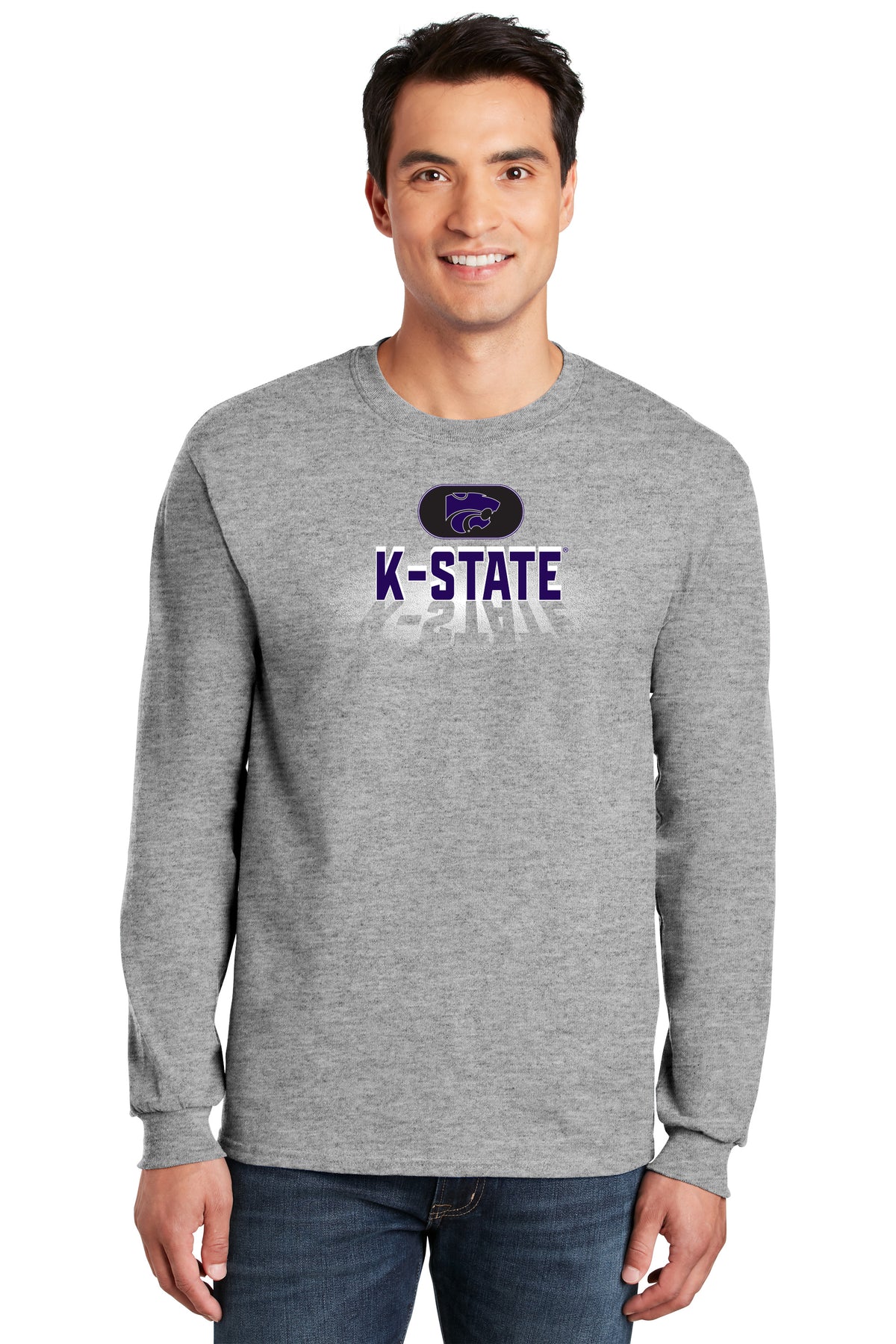 K-State Wildcats Long Sleeve Tee Shirt - Spotlight and Shadow K-State