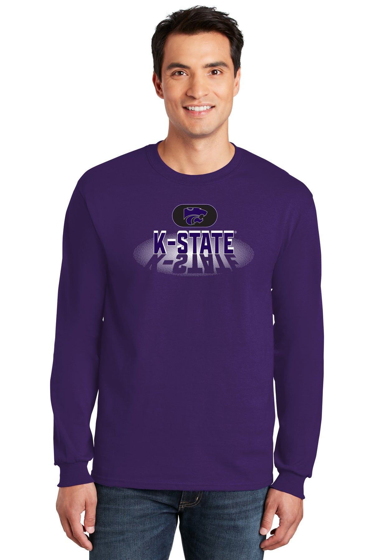 K-State Wildcats Long Sleeve Tee Shirt - Spotlight and Shadow K-State