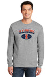 Illinois Fighting Illini Long Sleeve Tee Shirt - Full Color Fade Illinois Arch