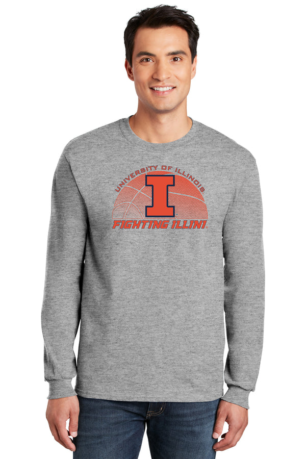 Illinois Fighting Illini Long Sleeve Tee Shirt - University of Illinois Basketball