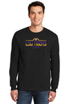 LSU Tigers Long Sleeve Tee Shirt - Striped Tigers Football Laces