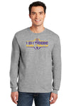 LSU Tigers Long Sleeve Tee Shirt - Striped Tigers Football Laces