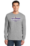 LSU Tigers Long Sleeve Tee Shirt - Striped Tigers Football Laces