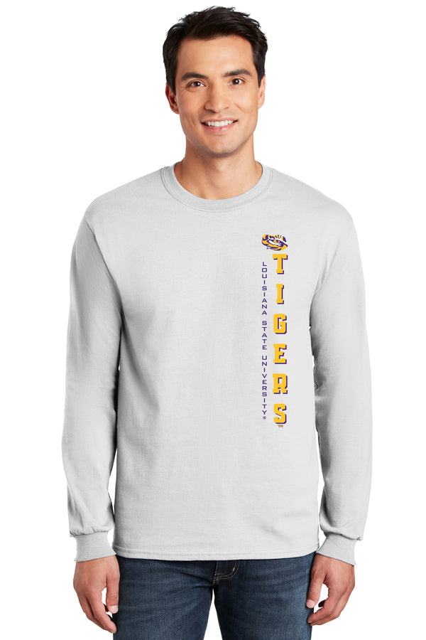 LSU Tigers Long Sleeve Tee Shirt - Vertical Louisiana State University Tigers