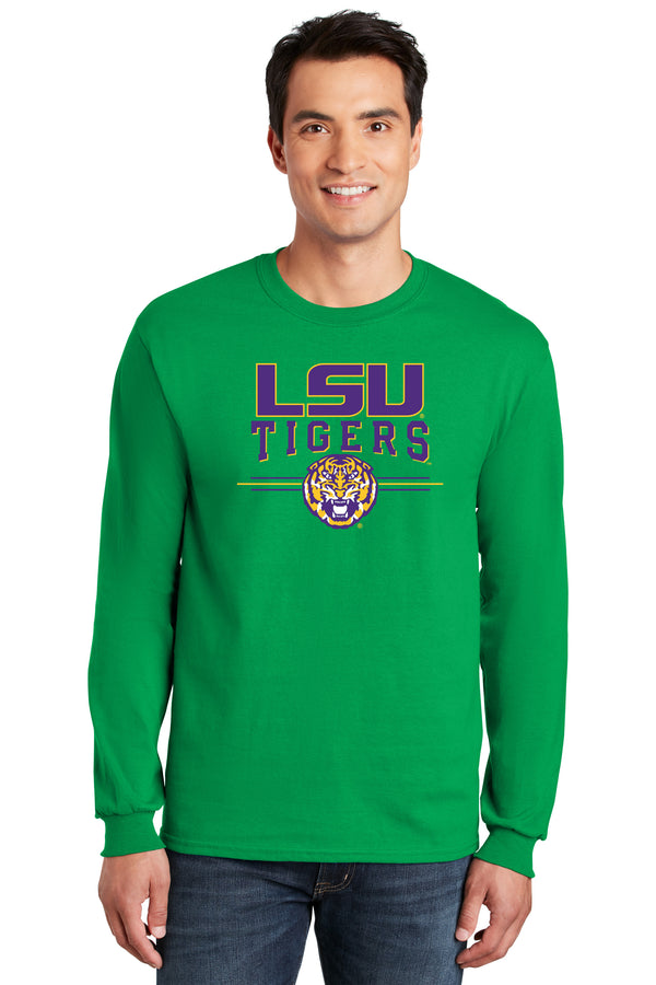 LSU Tigers Long Sleeve Tee Shirt - LSU Tigers 3-Stripe