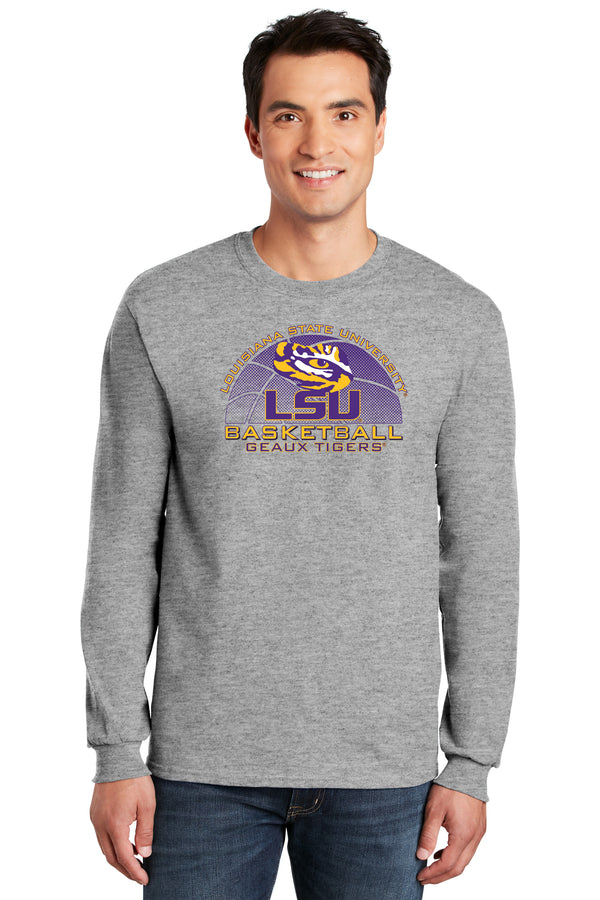 LSU Tigers Long Sleeve Tee Shirt - LSU Basketball Geaux Tigers