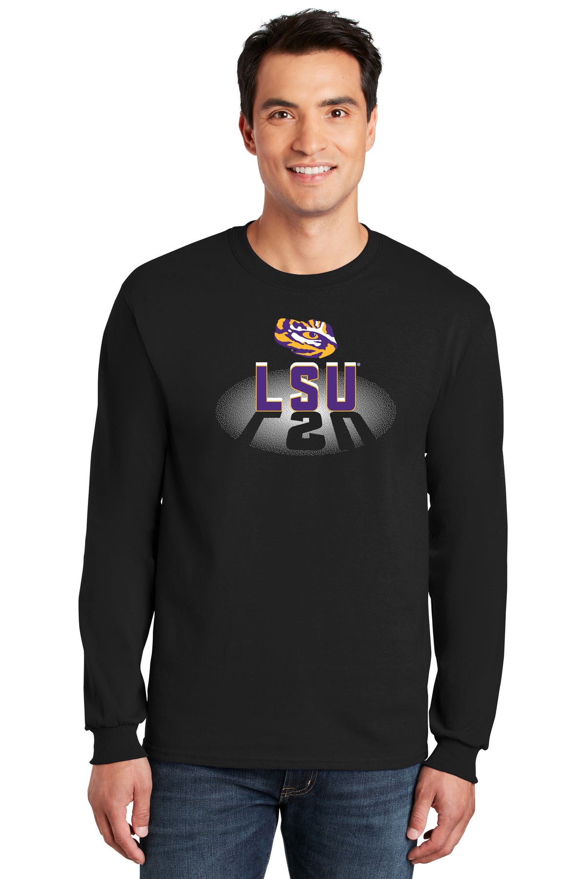 LSU Tigers Long Sleeve Tee Shirt - Spotlight and Shadow LSU