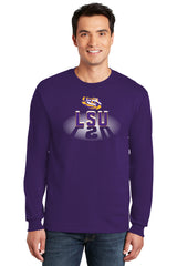 LSU Tigers Long Sleeve Tee Shirt - Spotlight and Shadow LSU