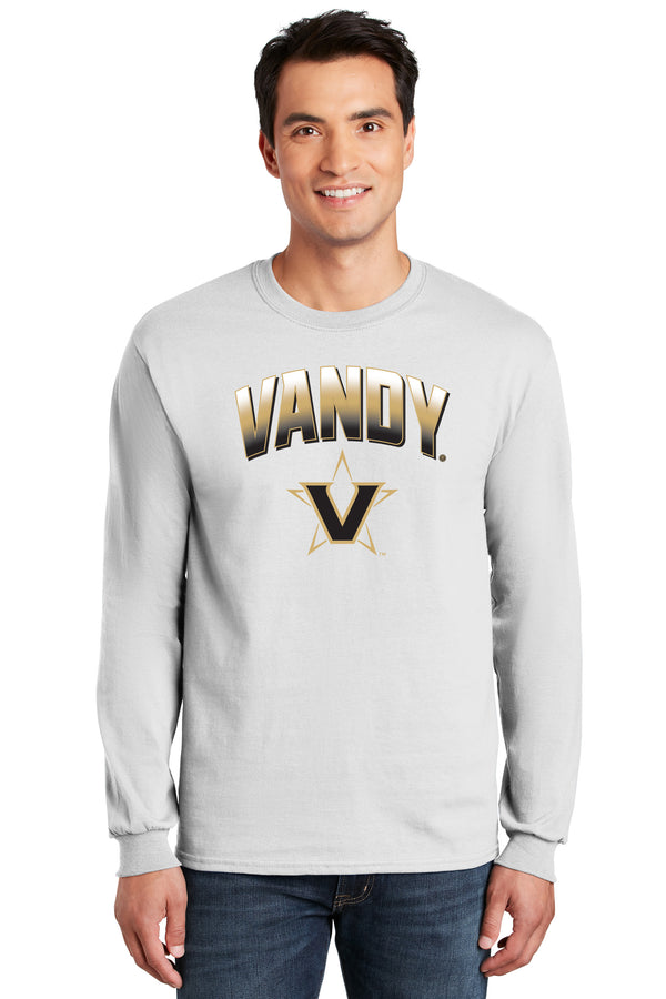 Vanderbilt Commodores Long Sleeve Shirt - Vandy Full Color Arch with Primary