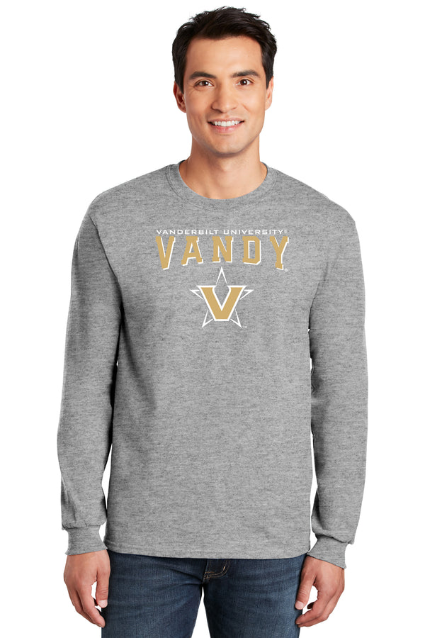 Vanderbilt Commodores Long Sleeve Shirt - Vandy with Primary Logo