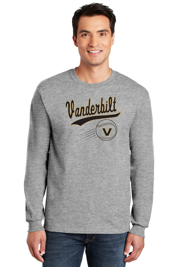 Vanderbilt Commodores Long Sleeve Shirt - Script Vanderbilt Baseball