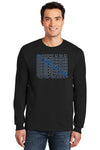 Gonzaga Bulldogs Long Sleeve Tee Shirt - Diagonal Echo Gonzaga