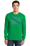 Gonzaga Bulldogs Long Sleeve Tee Shirt - Diagonal Echo Gonzaga