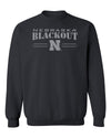 Nebraska Huskers Crewneck Sweatshirt - Nebraska Blackout Block N