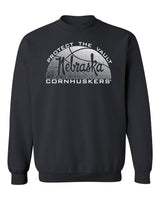 Nebraska Huskers Crewneck Sweatshirt - Script Nebraska Basketball