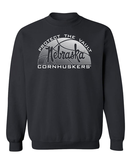 Nebraska Huskers Crewneck Sweatshirt - Script Nebraska Basketball