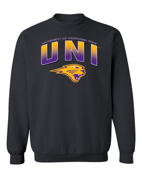 Northern Iowa Panthers Crewneck Sweatshirt - UNI Full Color Fade Primary Logo