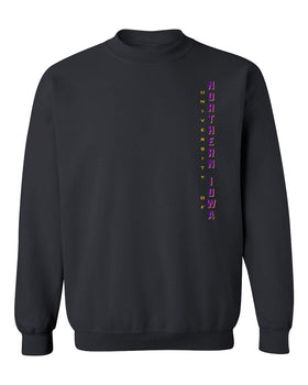 Northern Iowa Panthers Crewneck Sweatshirt - Vertical University of Northern Iowa