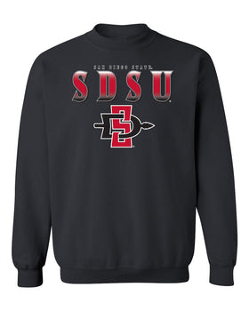 San Diego State Aztecs Crewneck Sweatshirt - SDSU Full Color Fade Aztecs Logo