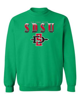 San Diego State Aztecs Crewneck Sweatshirt - SDSU Full Color Fade Aztecs Logo