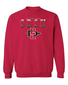 San Diego State Aztecs Crewneck Sweatshirt - SDSU Full Color Fade Aztecs Logo