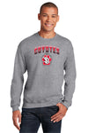 South Dakota Coyotes Crewneck Sweatshirt - Coyotes Full Color Fade Primary Logo