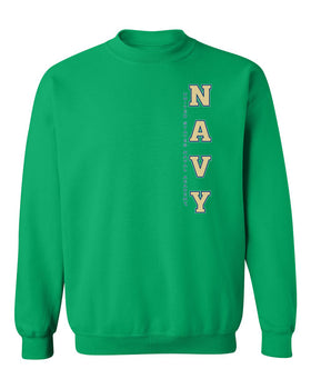 Navy Midshipmen Crewneck Sweatshirt - USNA Vertical Navy