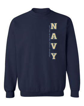 Navy Midshipmen Crewneck Sweatshirt - USNA Vertical Navy