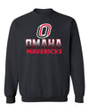 Omaha Mavericks Crewneck Sweatshirt - Full Color Fade Omaha