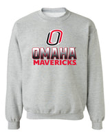 Omaha Mavericks Crewneck Sweatshirt - Full Color Fade Omaha