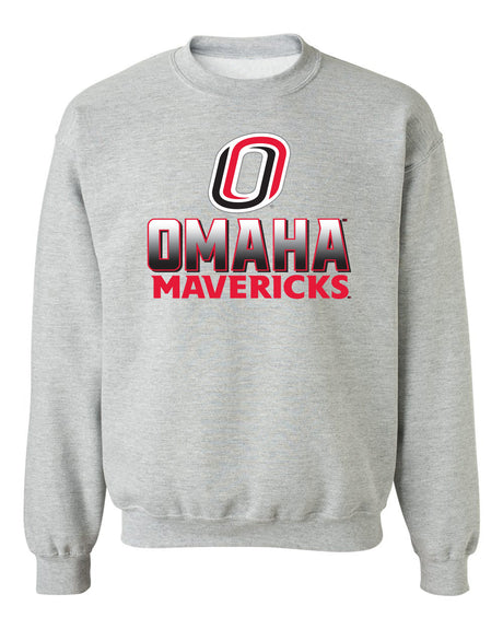 Omaha Mavericks Crewneck Sweatshirt - Full Color Fade Omaha