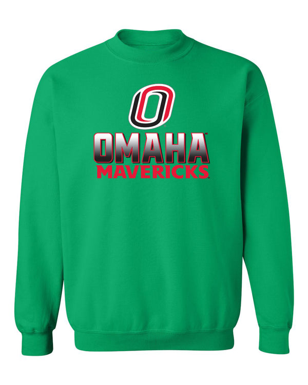 Omaha Mavericks Crewneck Sweatshirt - Full Color Fade Omaha