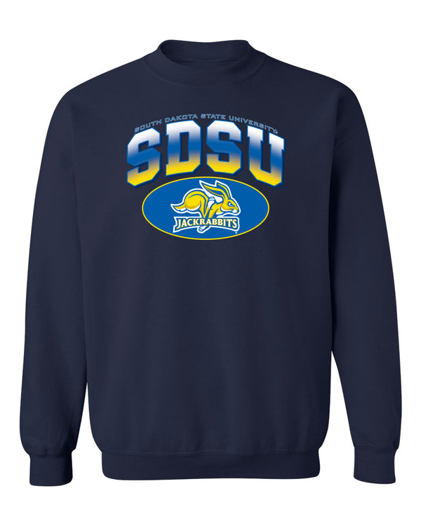 South Dakota State Jackrabbits Crewneck Sweatshirt - SDSU Full Color Fade Plus Primary Logo