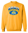 South Dakota State Jackrabbits Crewneck Sweatshirt - SDSU Full Color Fade Plus Primary Logo